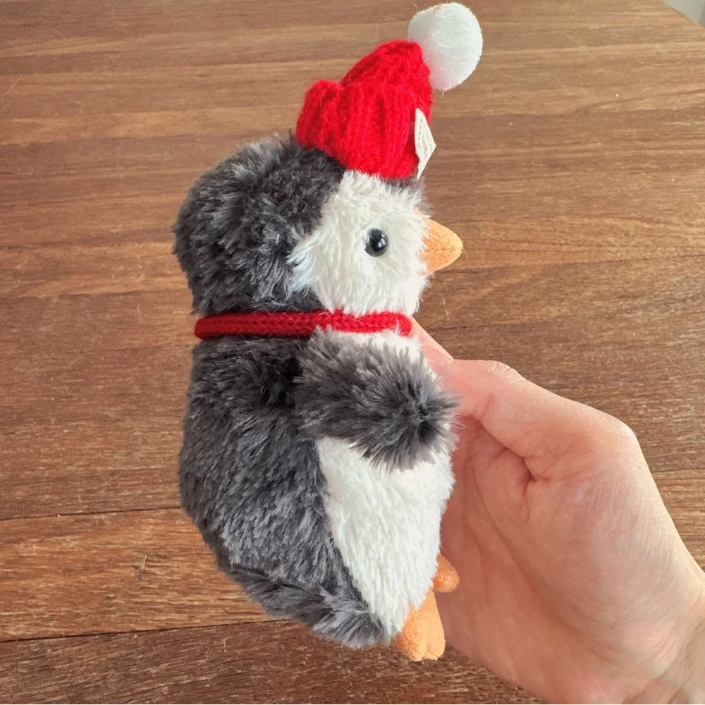 Penguin Plush Keychain Charm Red Hat Scarf Cute Kawaii Bag Charm New Gift